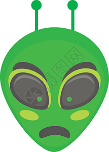 外星人头  失败矢量史诗贴纸符号飞碟图标表情耻辱外星人绿色图片