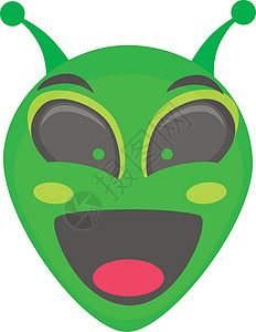 外国人头  LOL绿色动物图标矢量贴纸外星人飞碟表情符号图片