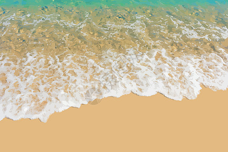 海滩的海浪墙纸阳光场景海报海岸旅游海洋冲浪插图假期图片