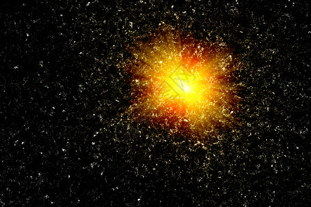 黑背景的恒星爆炸天文学火花辉光大爆炸光环爆破新星天空活力插图图片