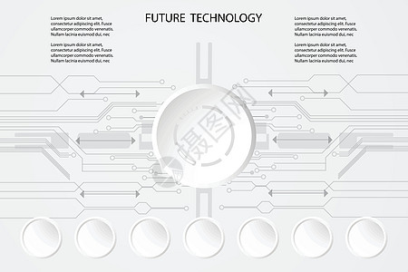 未来技术圈和电路背景摘要汇编(E)图片