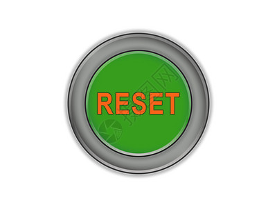 显示RESET 白色背景的散装绿色按钮图片