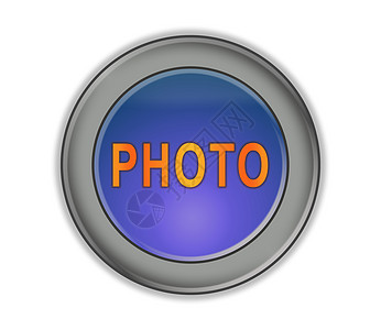 三维键 刻有“Phototo”字的白边框图片