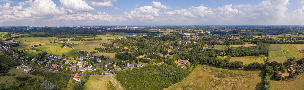 比利时根特附近农业村的空中高角 自然和景观天际环境旅行角度地平线房屋农业乡村住宅天线图片
