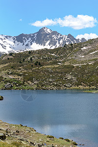 在奥丁的安道尔比利牛斯山脉 美景远足旅行风景公园蓝色全景旅游岩石场景天空爬坡图片