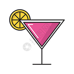 果汁酒吧派对庆典热带插图酒精白色酒杯艺术黑色图片