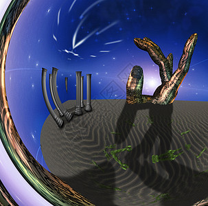 沙漠背景沙漠寺庙冒险波纹波浪植物渲染3d天空插图小时魔法背景