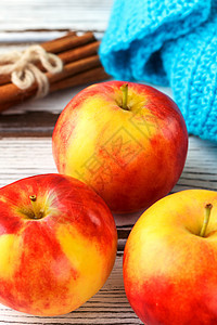 果实食品红苹果特写图片