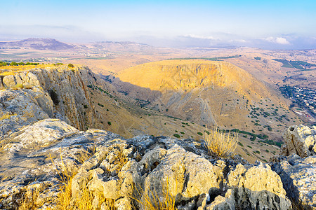 从Arbel 山的横向和 Nitay 山顶峰公园国家爬坡新年悬崖蓝色风景场地岩石图片