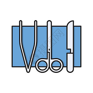 剪刀医疗手术钳子医院工具医生金属药品乐器切口背景图片