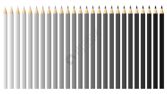 黑白铅笔 蜡笔套装 回到学校 黑色和白色光谱矢量铅笔和蜡笔孤立在白色背景上 质量很高图片