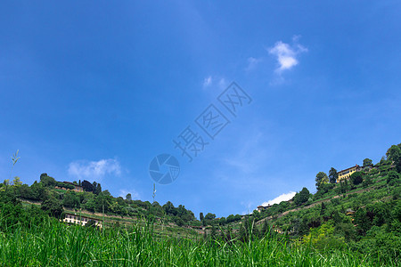 农村景观蓝色环境乡村天空地平线多云土地阳光农业风景图片