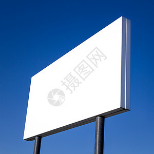 空白的广告牌公告账单蓝色宣传促销横幅广告框架商业大板图片