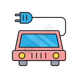 电动运输插图汽车杂交种车站电池电缆生态充电器技术图片