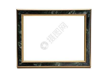 具有大理石效应的古老照片框 对一个孤立的白色背面有影响装饰古董相片空白边框博物馆艺术皇家镜子风格图片