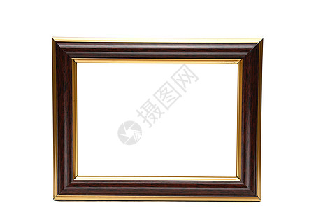 白色背景的旧木制照片框 在孤立的白色背景上正方形框架艺术空白博物馆装饰摄影边框古董皇家背景图片