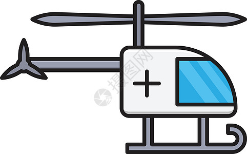 直升机援助航班插图空气救援救护车医疗帮助商业运输图片