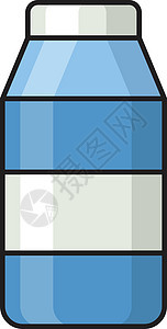 水牛奶饮料酒精蓝色液体阴影插图玻璃塑料陶器背景图片