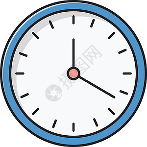 钟插图小时运动手表警报圆形拨号商业速度按钮图片