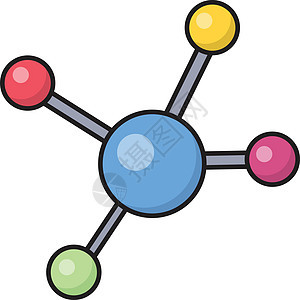 细胞网络原子绘画力量插图生活建造技术化学教育背景图片