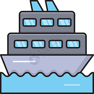 船舶衬垫蓝色白色假期船运旅行插图送货奢华海洋背景图片