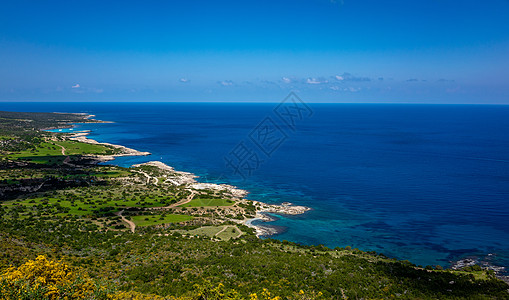 塞浦路斯岛的地貌景观海岸公园蓝色旅行岩石海景支撑海滩浴室旅游图片