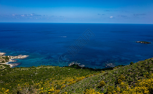 塞浦路斯岛的地貌景观长廊海滩海景海岸全景蓝色浴室山脉城邦国家图片