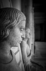 悲伤妇女雕像文化女性石头装饰白色女性化杰作风格遗产博物馆图片