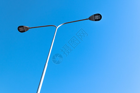LED 街灯活力灯泡白色照明聚光灯灯柱灯笼技术街道天空图片