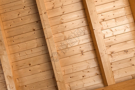 带暴露光束的木天花板横梁桁架房间材料棕色建筑椽子房子屋顶建筑学图片