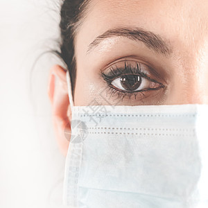 戴保护面罩的女医生白色手术疾病治疗面具成人医院肺炎护士医疗图片