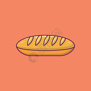 面包小吃食物粮食午餐早餐营养小麦白色糕点插图图片