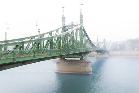 自由桥在匈牙利布达佩斯绿色建筑首都害虫旅行地标历史性旅游天空场景图片