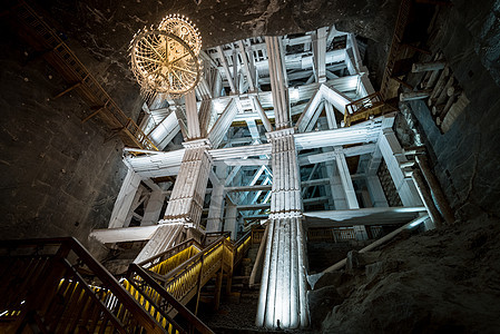 波兰 欧洲克拉科夫的维利什卡盐矿隧道历史遗产吸引力抛光博物馆手工地标游客石头图片