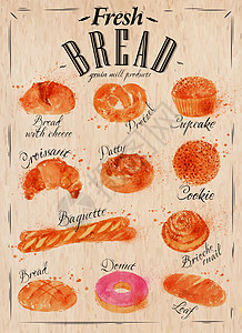 面包制品海报Kraft图片