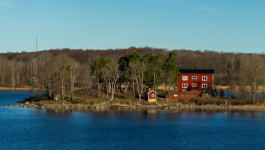 瑞典首都的景观水路建筑学海岸海湾爬坡住宅码头房子旅行小屋图片