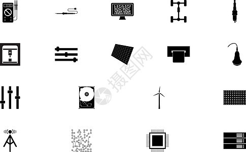 工业电子产品 黑色黑色集固型图像图片