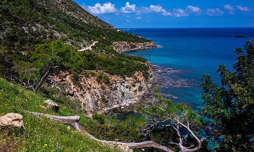 塞浦路斯岛的地貌景观城邦半岛港口海岸线公园天空旅游蓝色旅行海景图片