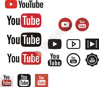 YouTube 的logo矢量集图片