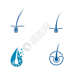 毛发处理图标卫生温泉插图解剖学卵泡组织维修血清皮肤科损失图片