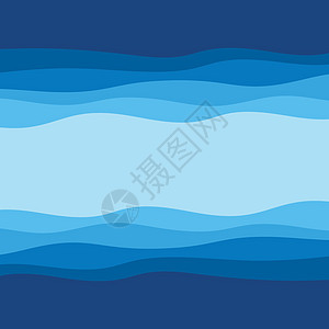 蓝色波浪条纹墙纸海洋高清图片
