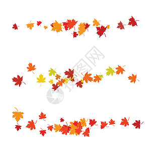 它制作图案枫叶矢量红色树叶季节横幅黄色标识橙子植物艺术国家图片
