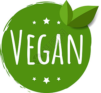 Vegan 标签孤立白背景图片