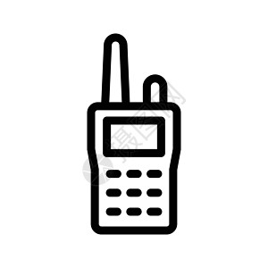 手机电话白色渠道插图海浪收音机扬声器安全讲话黑色天线图片