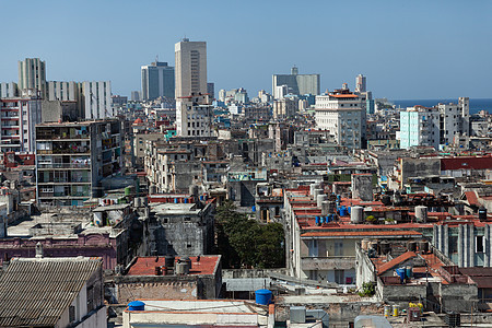 古巴哈瓦那的屋顶拉丁旅游城市街道圆顶景观历史历史性建筑国家图片