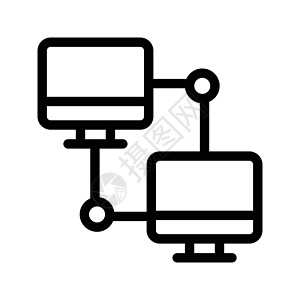 联系文件传输数据交换白色正方形共享屏幕技术插图文件图片