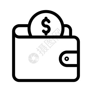 钱包图标现金口袋图标银行金融财富钱包插图卡片贷款货币设计图片