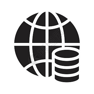 数据库插图地球数据中心平面服务器贮存服务电脑设计互联网背景图片