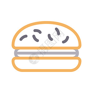 快速快食食品艺术包子小吃午餐活动营养芝麻食物面包插图图片