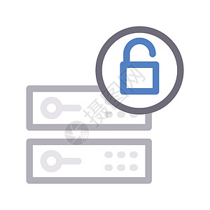 服务器挂锁标识硬件电脑贮存插图数据安全数据库网络图片